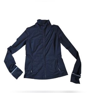 VICTORIA’S SECRET Sport Black Stretch Fitted Mesh Back Full Zip Jacket Size S